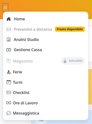 Il menu principale