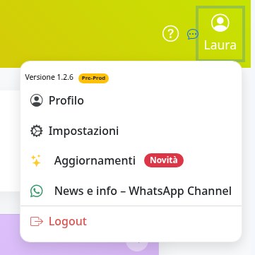 Il menu utente